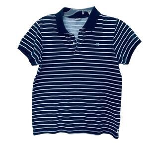 Scotch & Soda  boys navy white stried polo shirt size 14